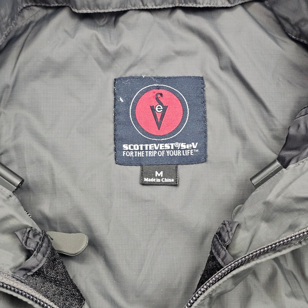 SCOTTEVEST Windbreaker Jacket Mens M Gray Multi-Pocket Techwear Gorpcore TEC - Picture 5 of 14